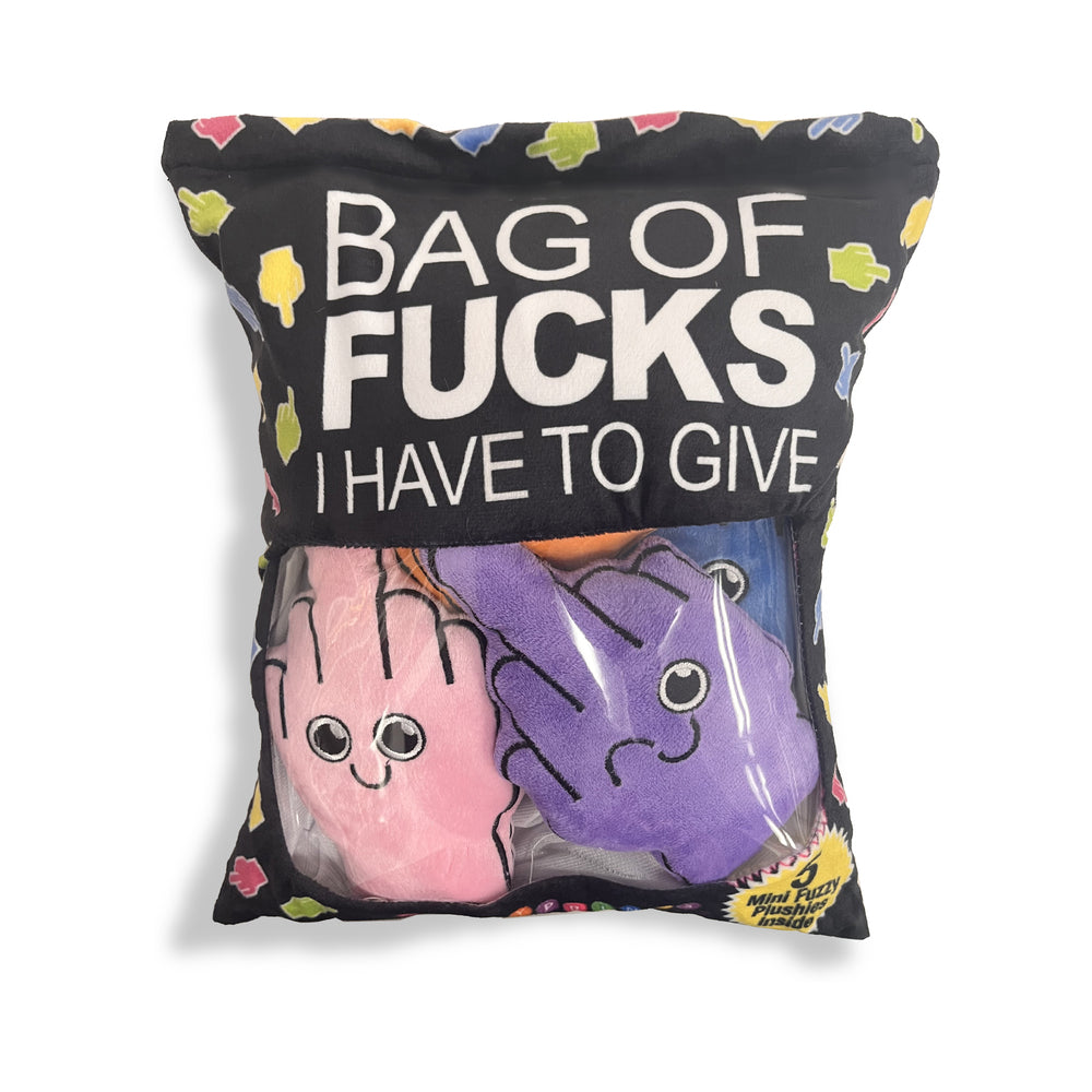 Little Genie - Bag of Fucks I Have to Give Plushy Pillow with 5 Fingers - Novelties & Games - Polyester