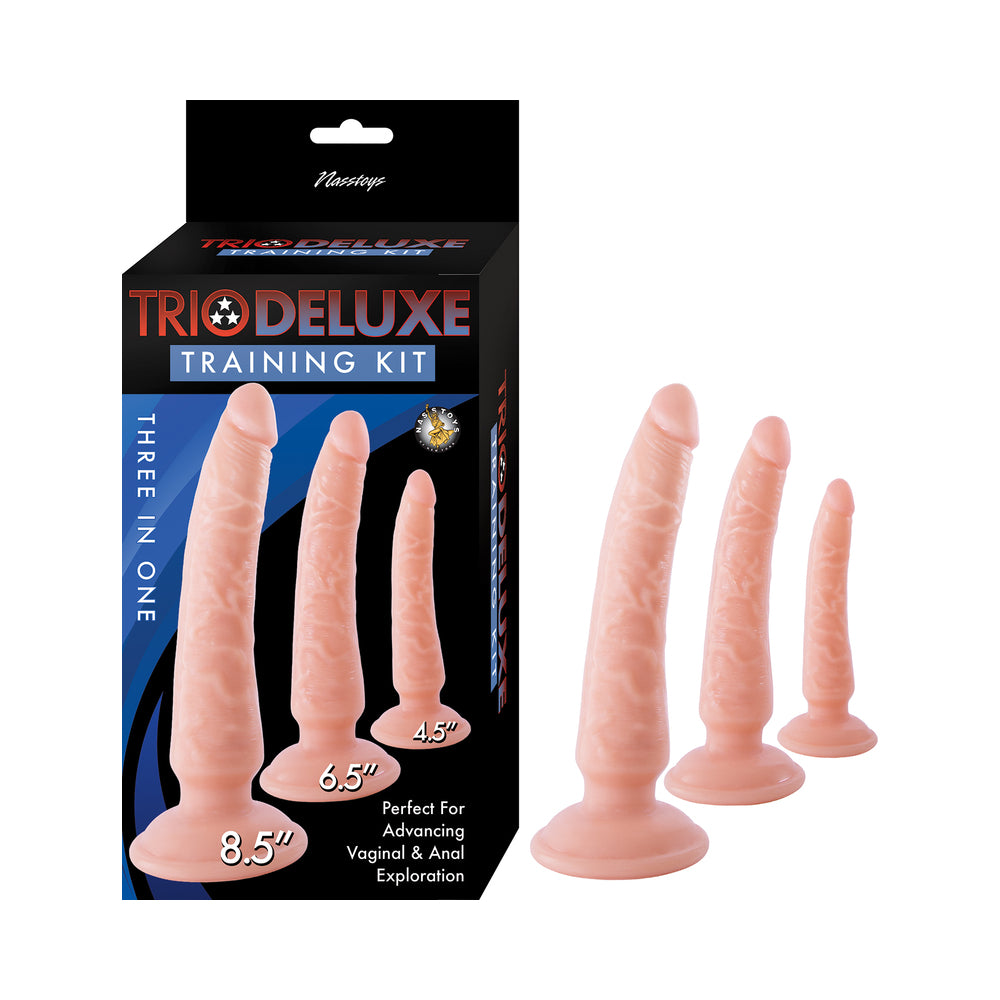 Nasstoys - Trio Deluxe Training Kit Beige - Harnesses & Strap-Ons - PVC