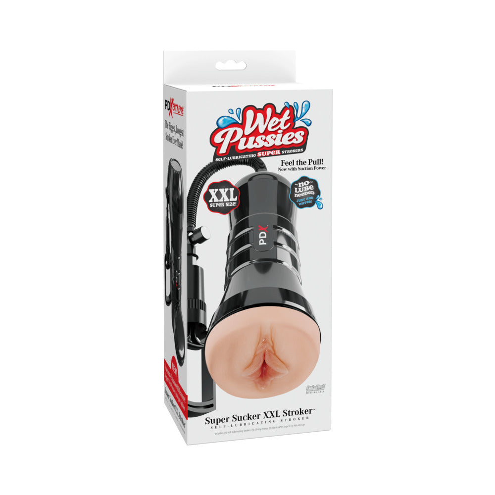 PDX Brands - PDX Extreme Wet Pussies Super Sucker XXL Stroker Light - Masturbation Aids for Males