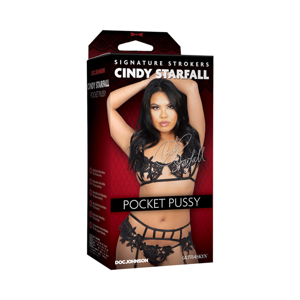 Doc Johnson - Signature Strokers Cindy Starfall ULTRASKYN Pocket Pussy - Masturbation Aids for Males - TPE/TPR/Elastomers