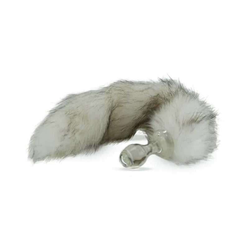 Crystal Delights - Crystal Delights Minx Faux Fur Tail Plug Husky - Anal Toys & Stimulators - Glass