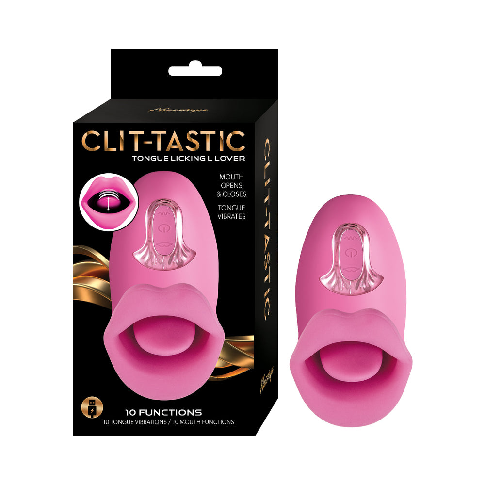 Nasstoys - Clit-Tastic Tongue Licking Lover Pink - Vibrators - Silicone