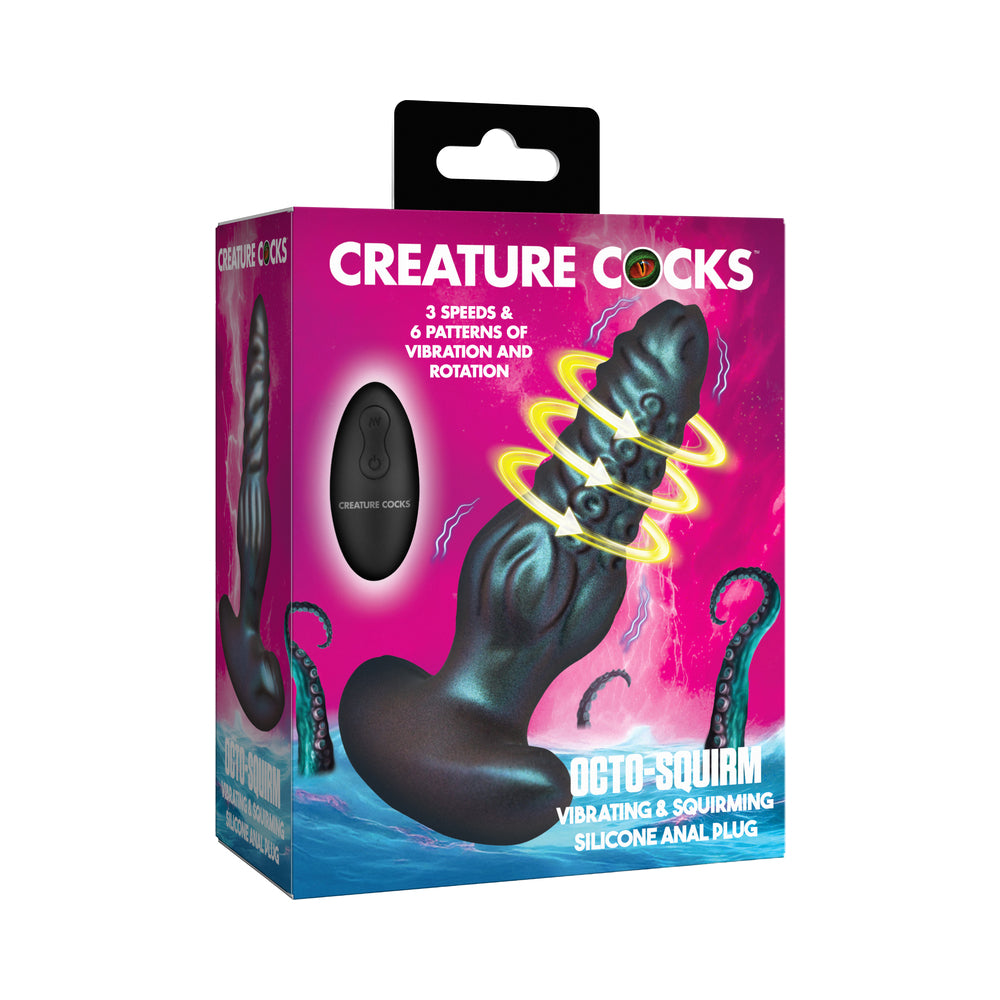 XR Brands - Creature Cocks Octo-Squirm Vibrating & Squirming Silicone Anal Plug - Anal Toys & Stimulators - Silicone