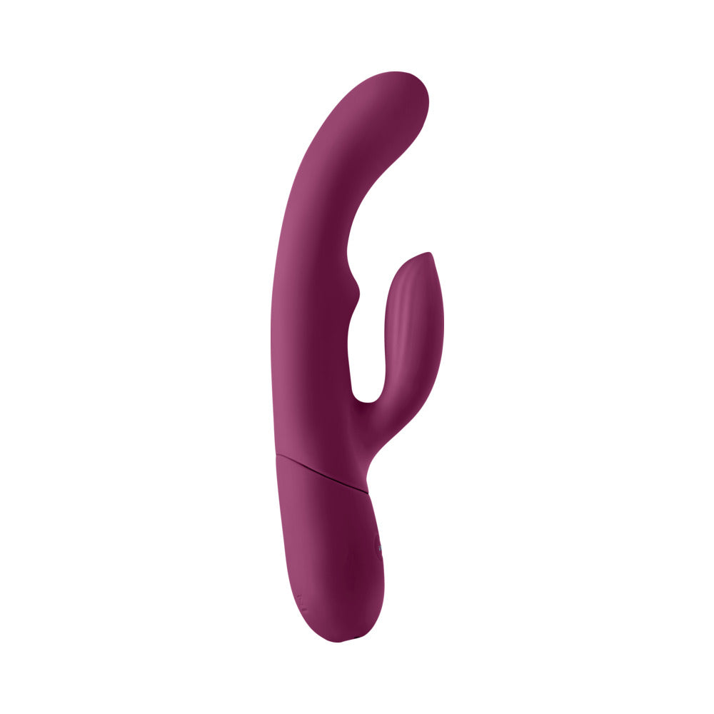 FemmeFunn - FemmeFunn Balai Rechargeable Silicone Swaying Motion Dual Stimulation Vibrator Dark Fuchsia - Vibrators - Silicone