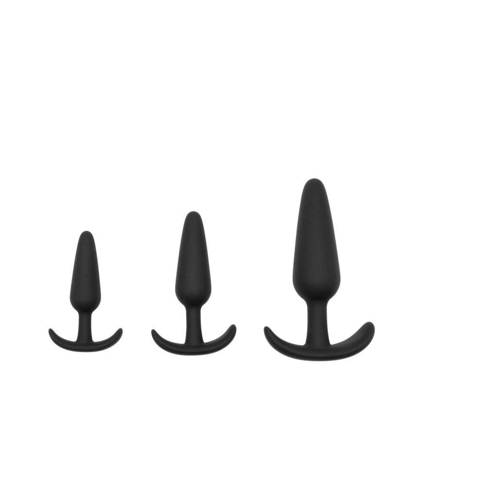 Adam & Eve - Adam & Eve Naughty Silicone Trainer Kit Black (Bag Packaging) - Anal Toys & Stimulators - Silicone