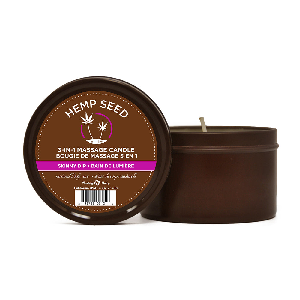 Earthly Body - Earthly Body Massage Candle Skinny Dip 6.8oz - Lubricants, Creams & Glides - Wax