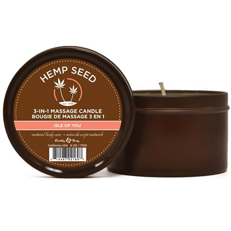 Earthly Body - Earthly Body Massage Candle Isle of You 6oz - Lubricants, Creams & Glides - Wax
