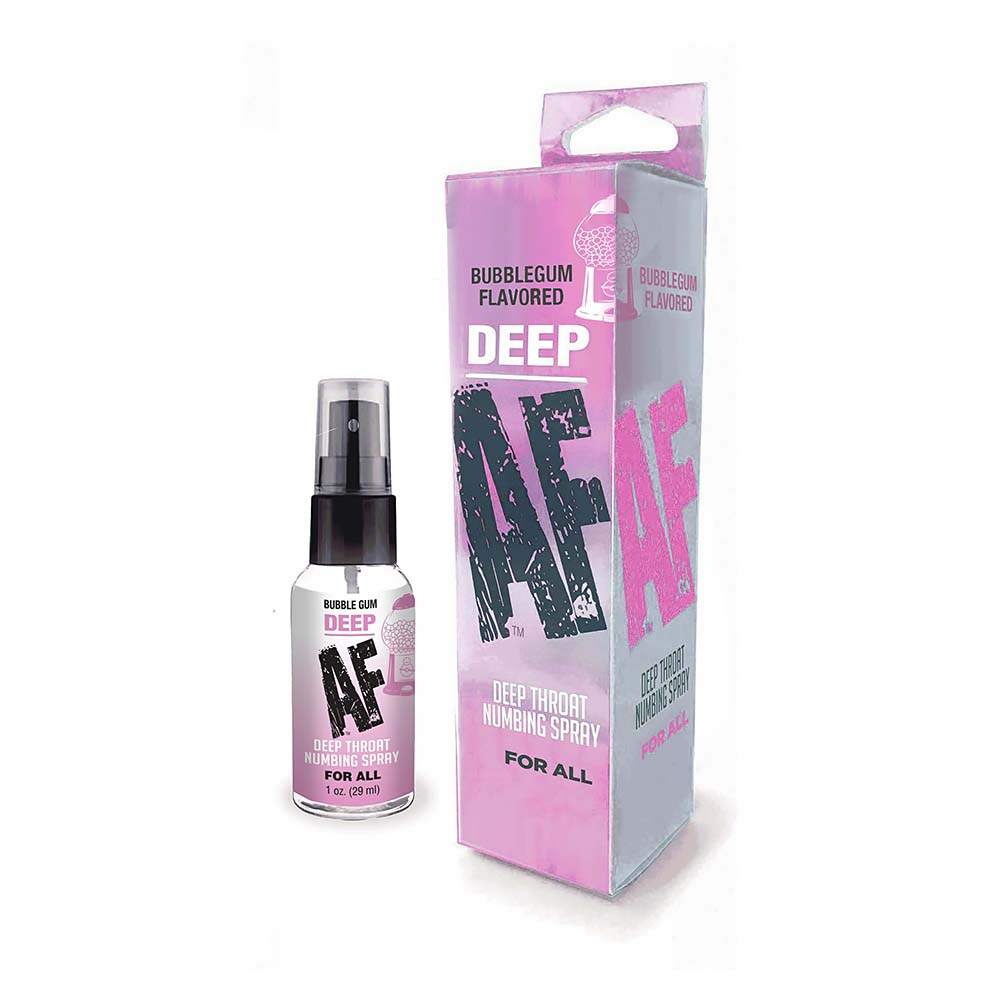Little Genie - Deep AF Numbing Deep Throat Spray Bubblegum 1 oz. - Supplements & Enhancers - Liquid
