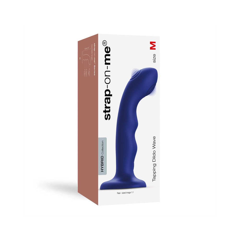 Lovely Planet - Strap-On-Me Tapping Dildo Wave Night Blue - Dildos - Silicone