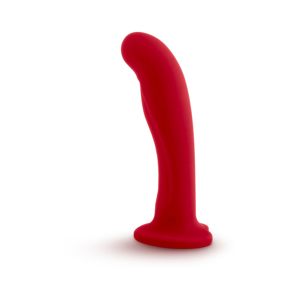 Blush - Temptasia Jezebel 6 in. Curved Silicone Dildo with Heart-Shaped Suction Cup Crimson - Dildos - Silicone