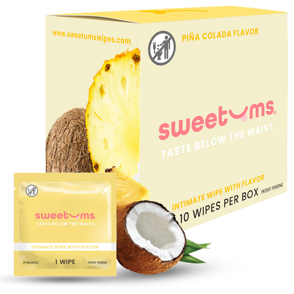 Sweetums - Sweetums Intimate Wipes Pina Colada Flavor 10-Pack - Sexual Wellness