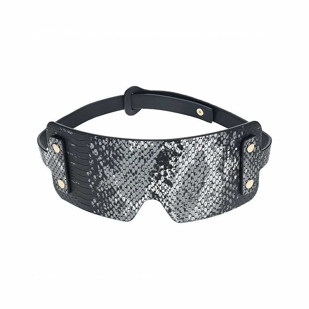 Shots - Ouch! International Florence Collection Blindfold Black - Bondage & Fetish Toys - Leather