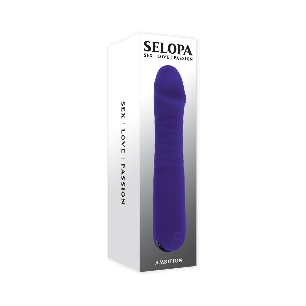 Selopa - Selopa Ambition Rechargeable Thrusting Vibrator Silicone Purple - Vibrators - Silicone