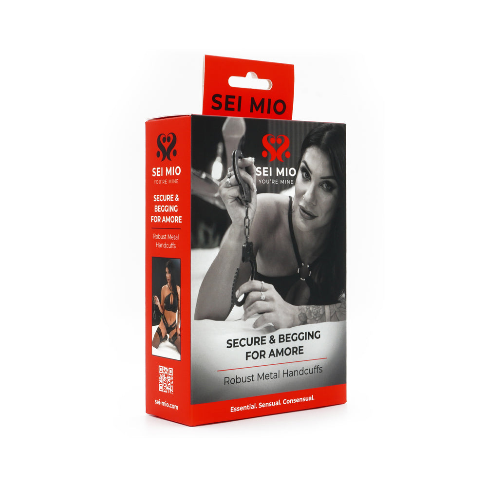 Creative Conceptions - SEI MIO Secure and Begging for Amore Robust Metal Handcuffs - Bondage & Fetish Toys - Metal