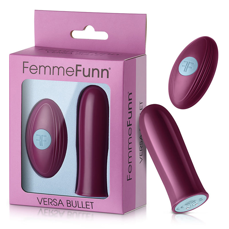 FemmeFunn - FemmeFunn Versa Bullet Rechargeable Remote-Controlled Vibrator Dark Fuchsia - Vibrators - ABS