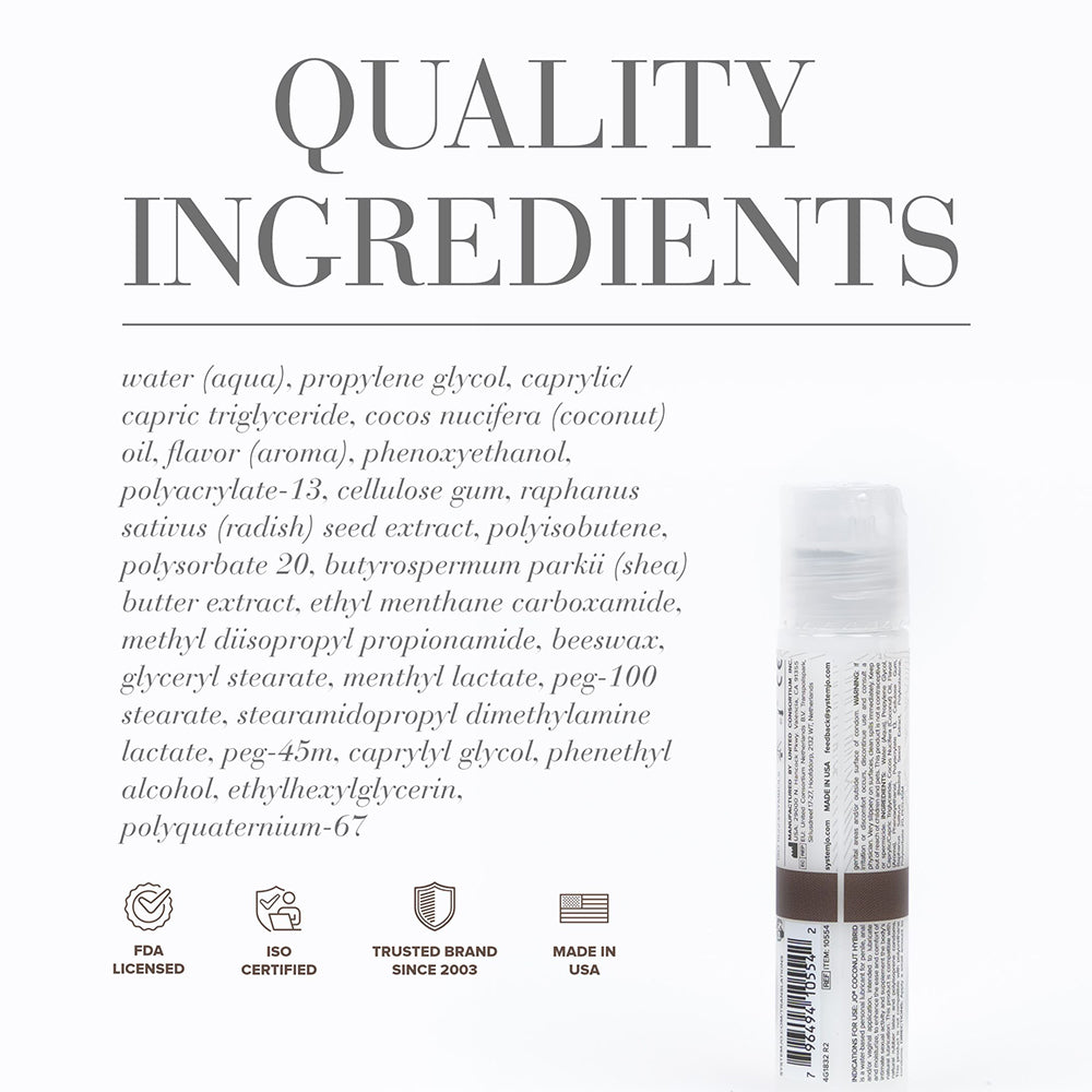 System JO - JO Coconut Hybrid Original Lubricant 1 oz. - Lubricants, Creams & Glides - Liquid