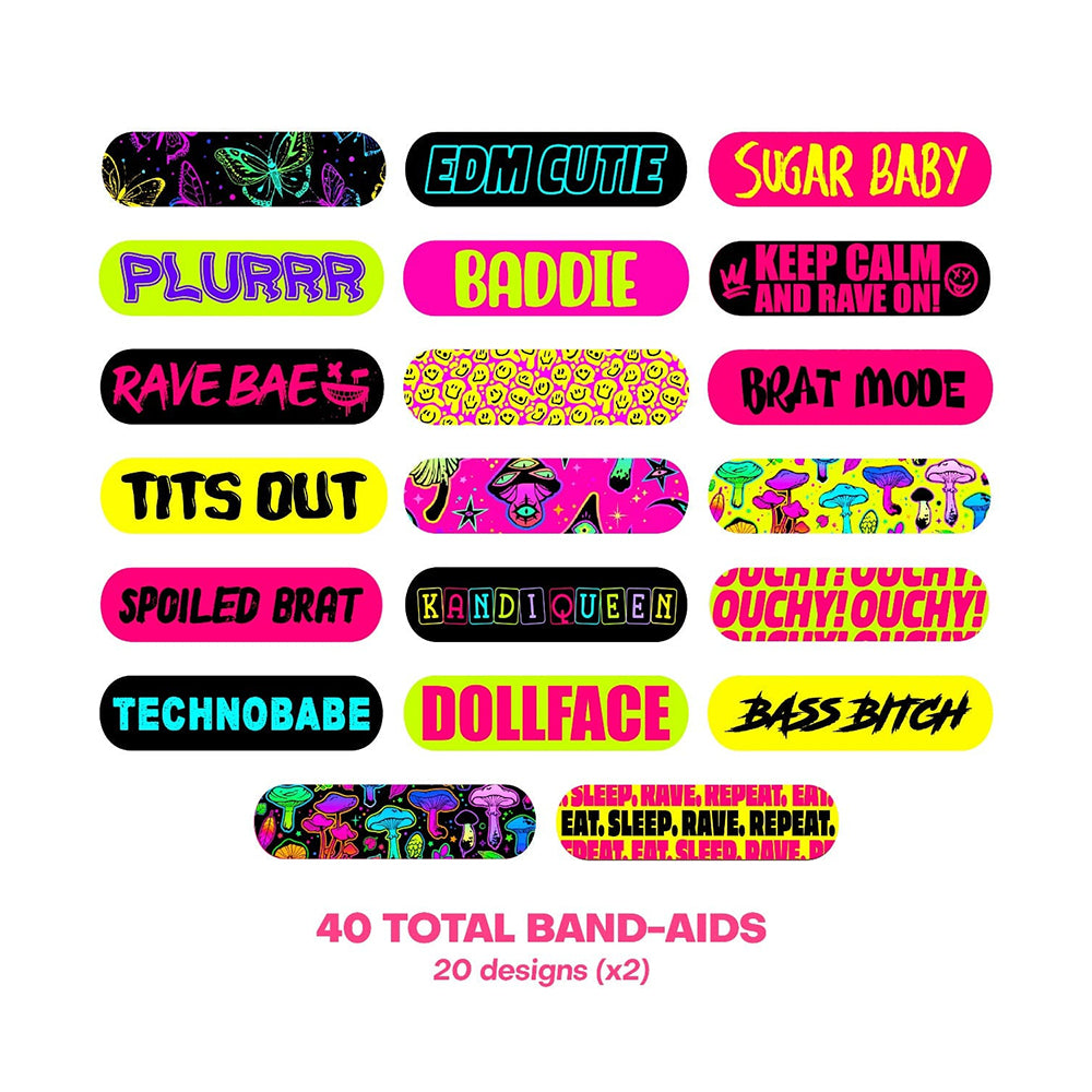 Neva Nude - Ouchie Stix by Neva Nude Plur Vibes Bandages 40-Pack - Novelties & Games