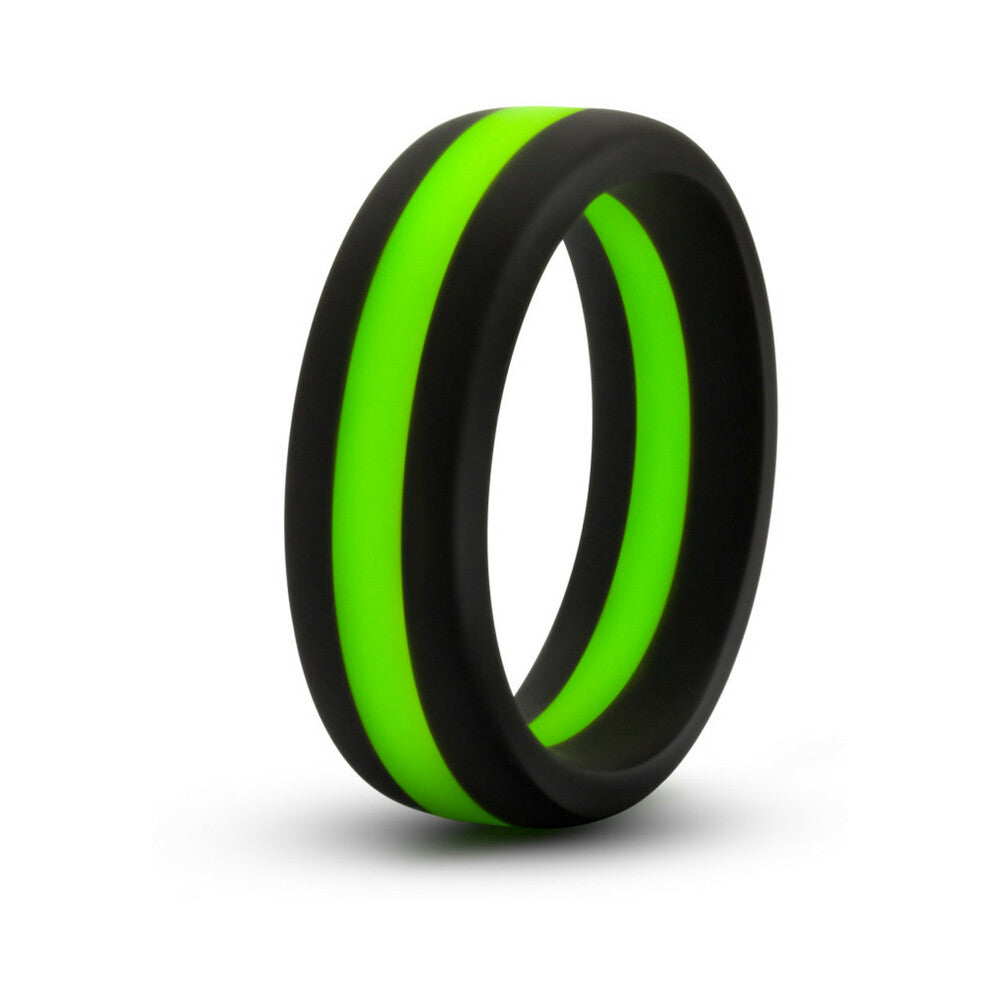Blush - Performance Silicone Go Pro Cock Ring Black/Green/Black - Cockrings - Silicone
