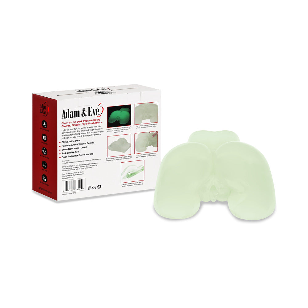 Adam & Eve - Adam & Eve Glow-in-the-Dark Peek-A-Booty - Masturbation Aids for Males - TPE/TPR/Elastomers