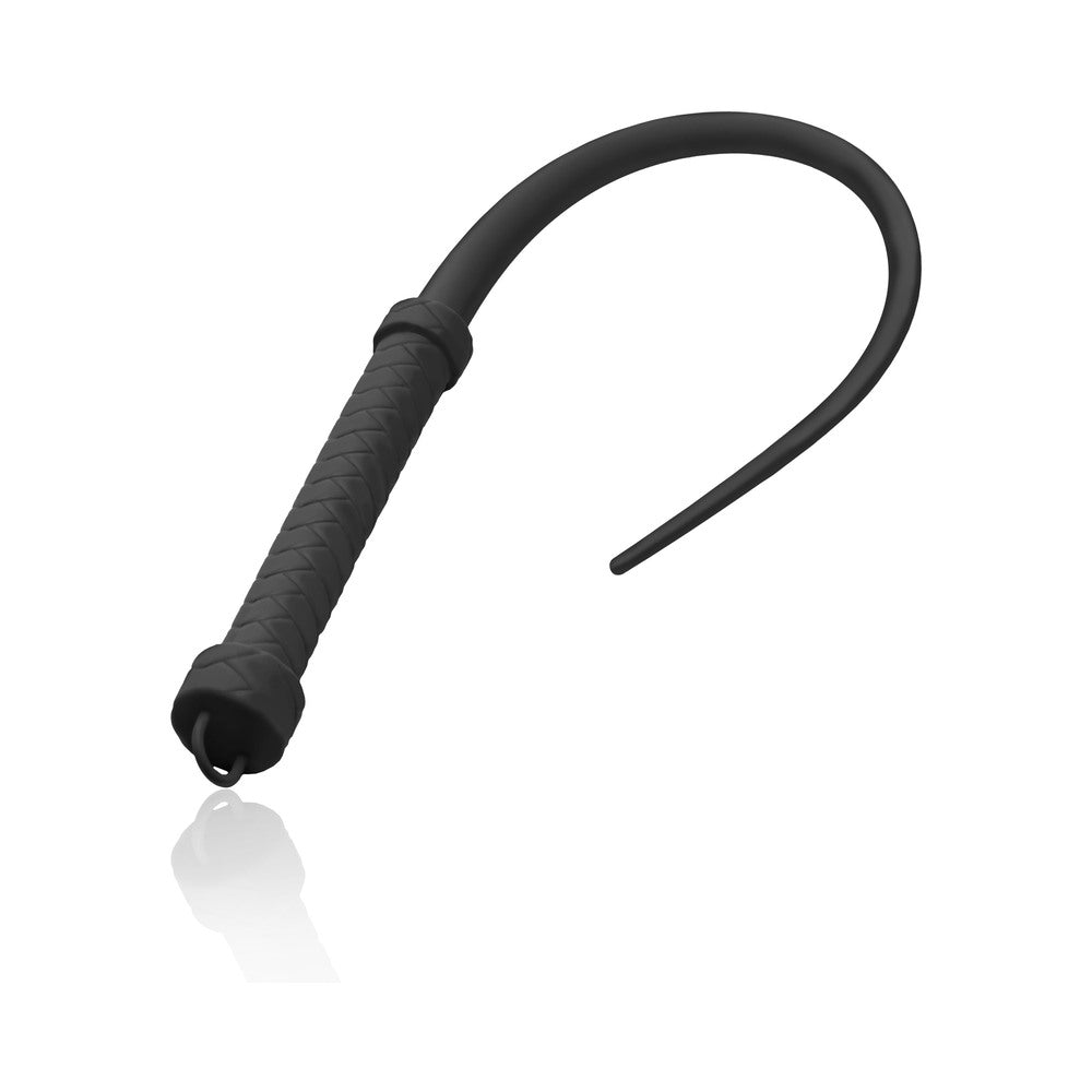 XR Brands - Master Series Viper Tail Silicone Whip Black - Bondage & Fetish Toys - Silicone