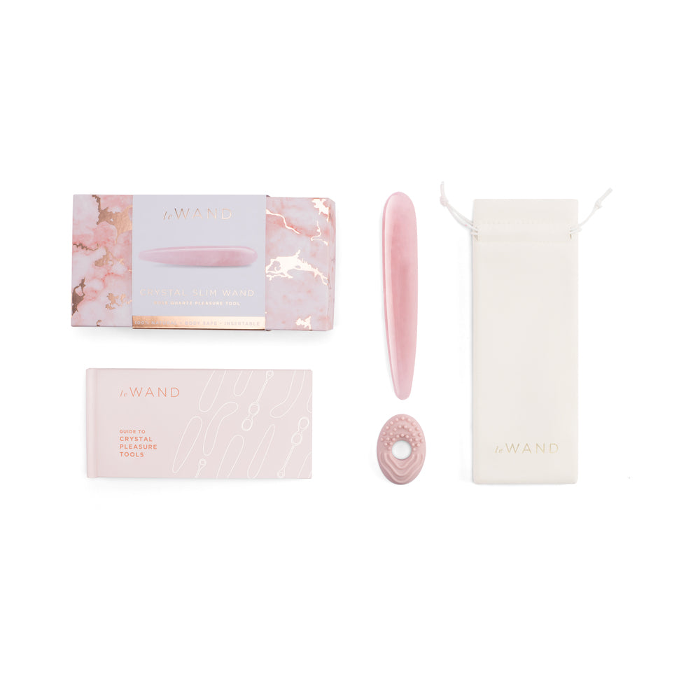 Le Wand - Le Wand Crystal Slim Wand Rose Quartz - Dildos - Stone/Crystal