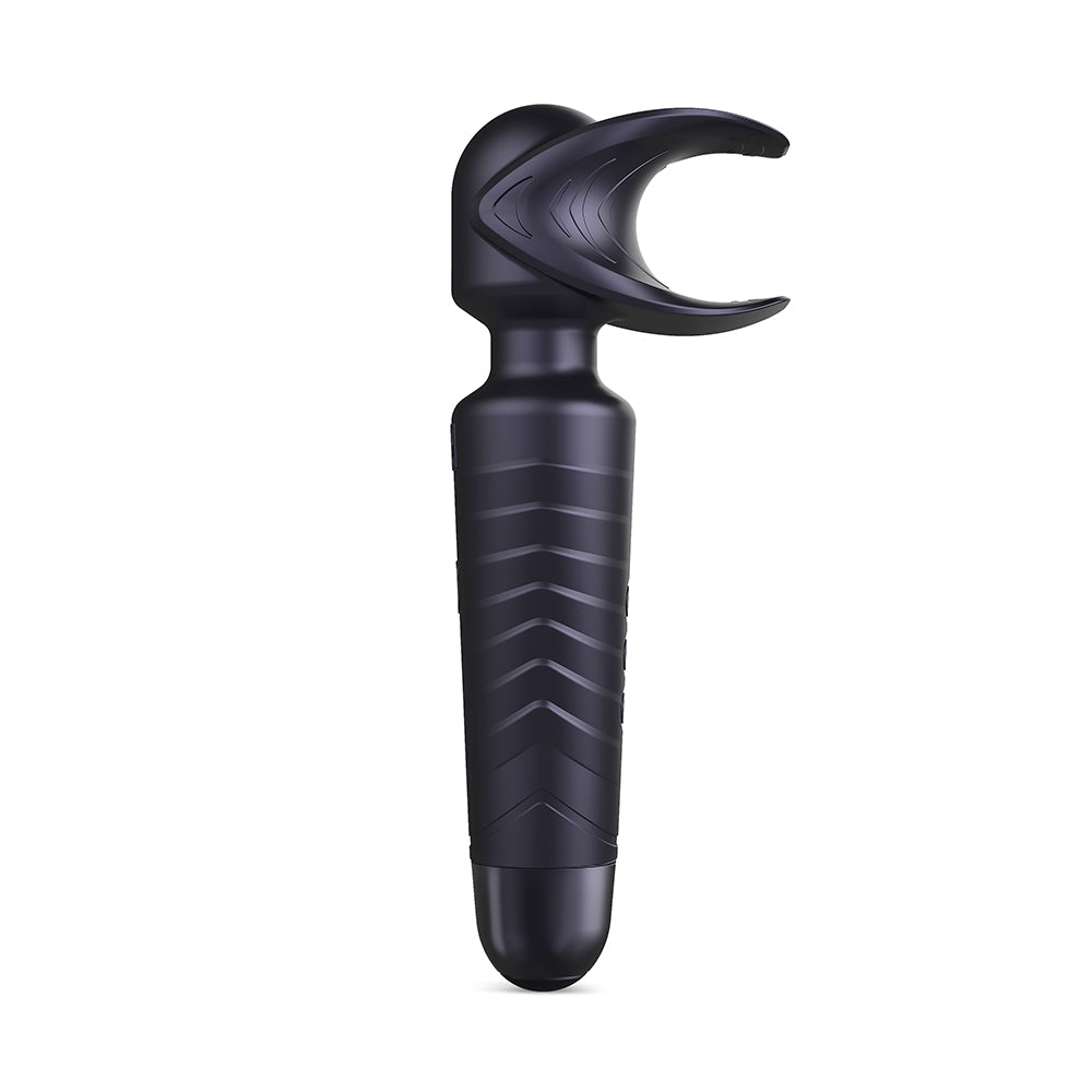Lovely Planet - MAN WAN Man.Wand Evo 2-in-1 Frenulum Stimulator & Wand with Crescendo Black Plum - Masturbation Aids for Males - Silicone