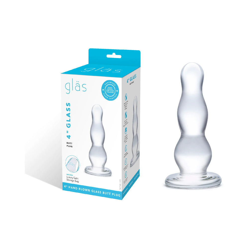 Electric Eel - Glas 4 in. Glass Butt Plug - Anal Toys & Stimulators - Glass