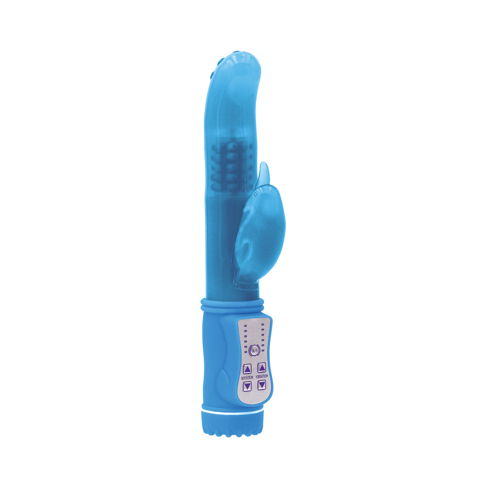 NS Novelties - Firefly Jessica Rotating Dolphin Vibrator Blue - Vibrators - TPE/TPR/Elastomers