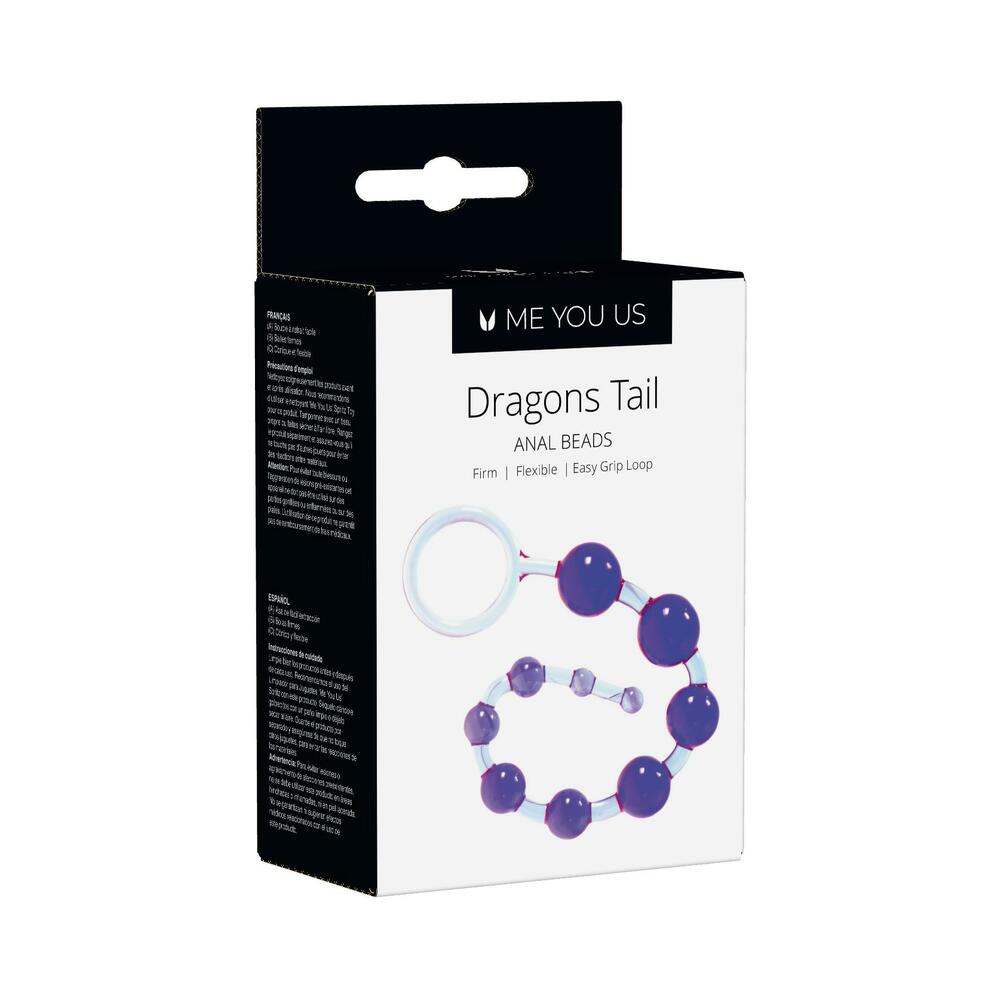 Me You Us - Me You Us Dragonz Tail Anal Beads Violet - Anal Toys & Stimulators - TPE/TPR/Elastomers