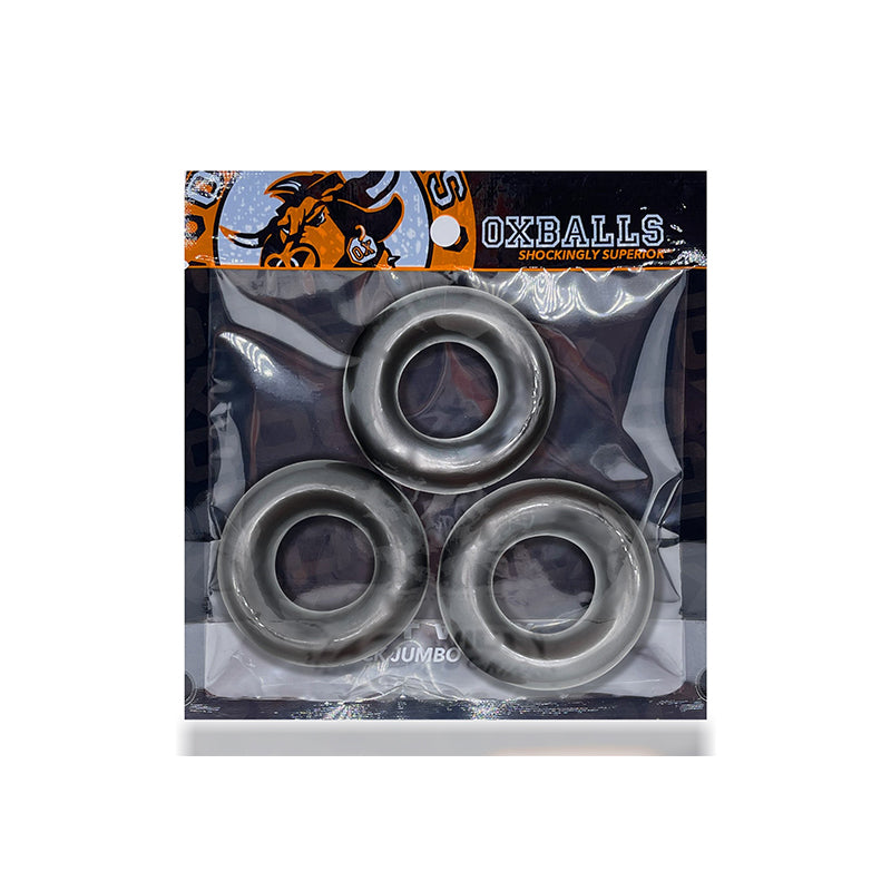 Oxballs - OxBalls Fat Willy 3-Pack Jumbo Cockrings FLEXtpr Steel - Cockrings - TPE/TPR/Elastomers