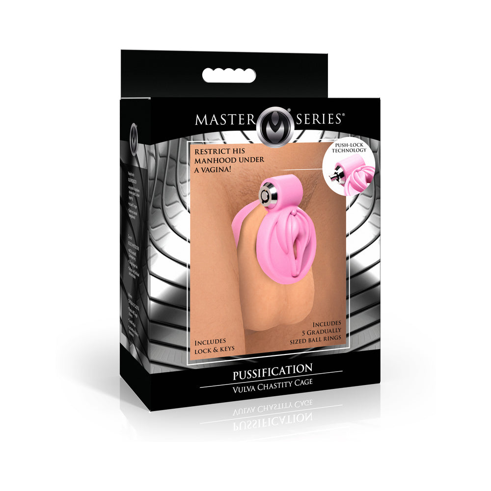 XR Brands - Master Series Vulva Locking Chastity Cage - General - Plastic