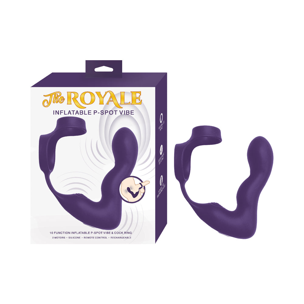 Nasstoys - The Royale Inflatable P-Spot Vibe Purple - Anal Toys & Stimulators