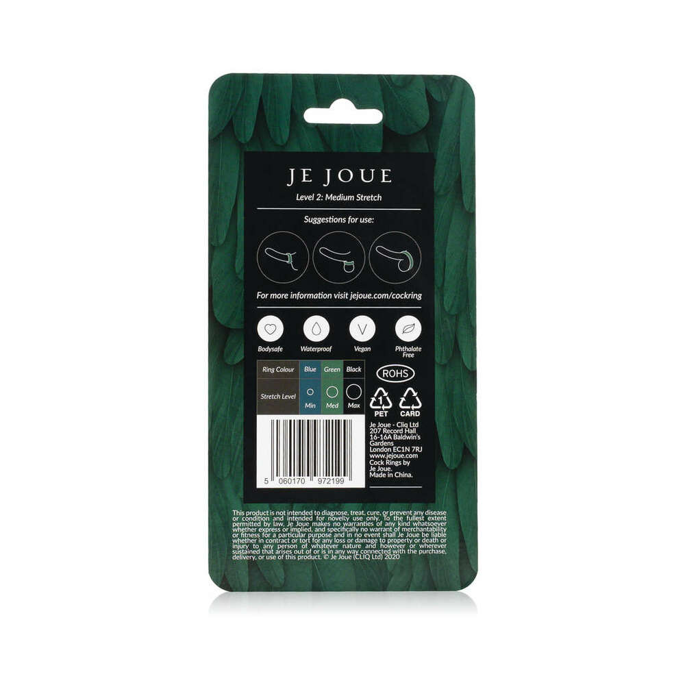 Je Joue - Je Joue Silicone Ring Medium Stretch Green - Cockrings - Silicone