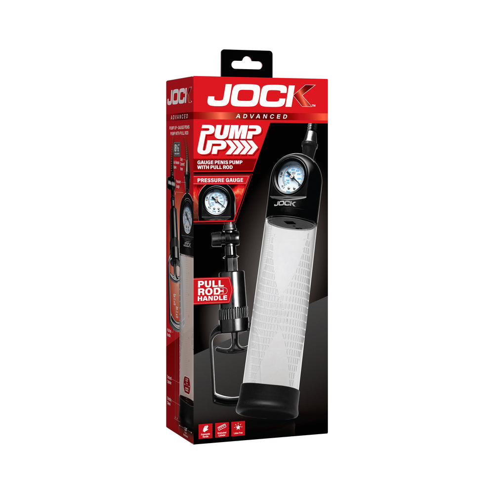 Curve Novelties - JOCK Pump Up Gauge Penis Pump with Pull Rod - Pumps & Enlargers
