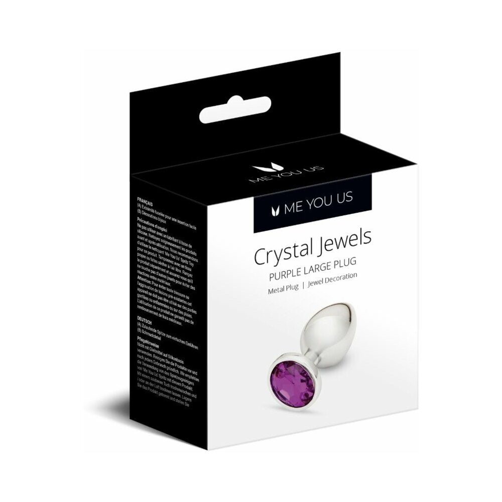 Me You Us - Me You Us Crystal Jewels Metal Plug Purple Large - Anal Toys & Stimulators - Metal
