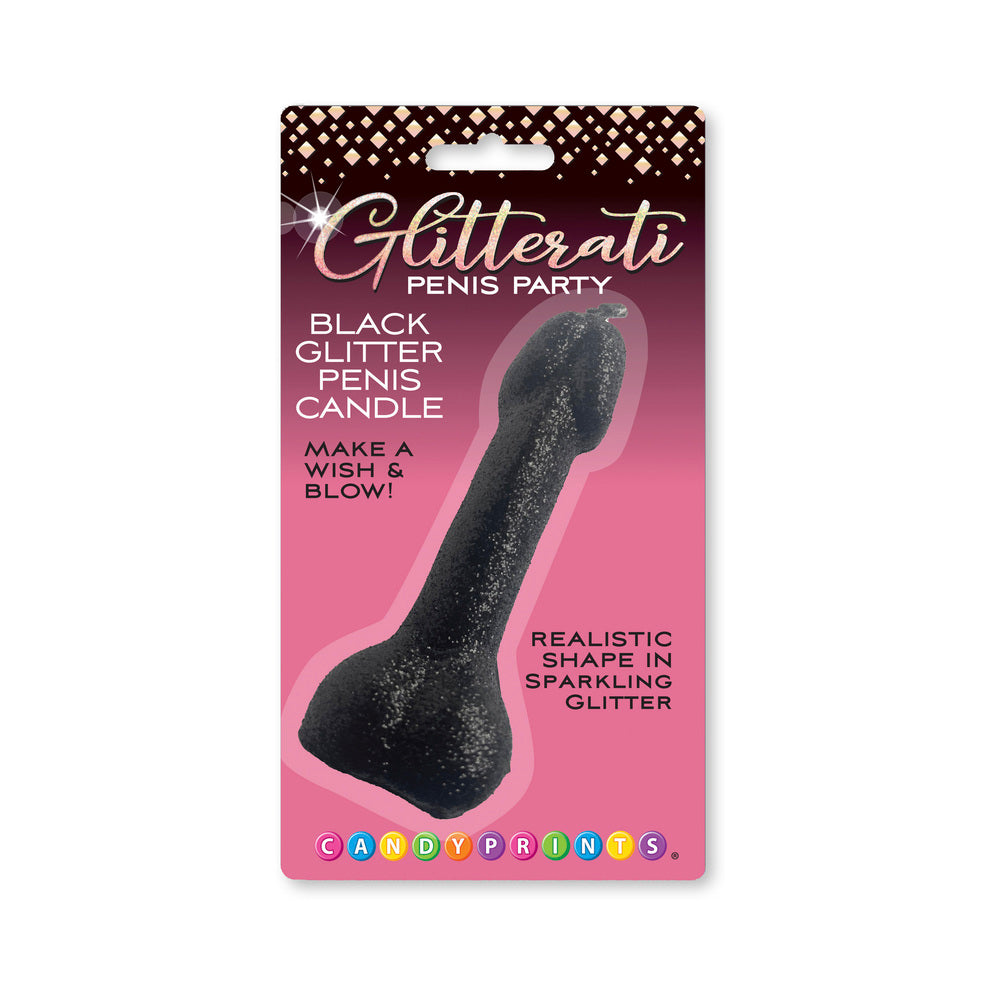 Little Genie - Black Glitter Penis Candle - Novelties & Games - Wax
