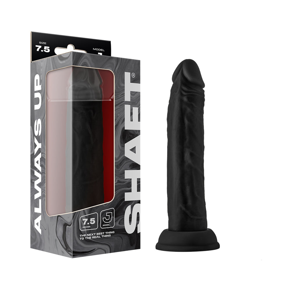 Shaft - Shaft Model J 7.5 in. Liquid Silicone Dong Black - Dildos - Silicone