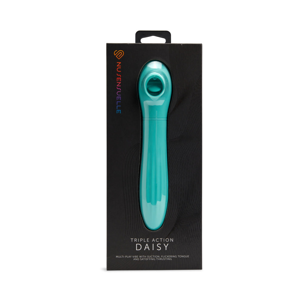 Nu Sensuelle - Nu Sensuelle Triple Action Daisy Electric Blue - Vibrators - Silicone