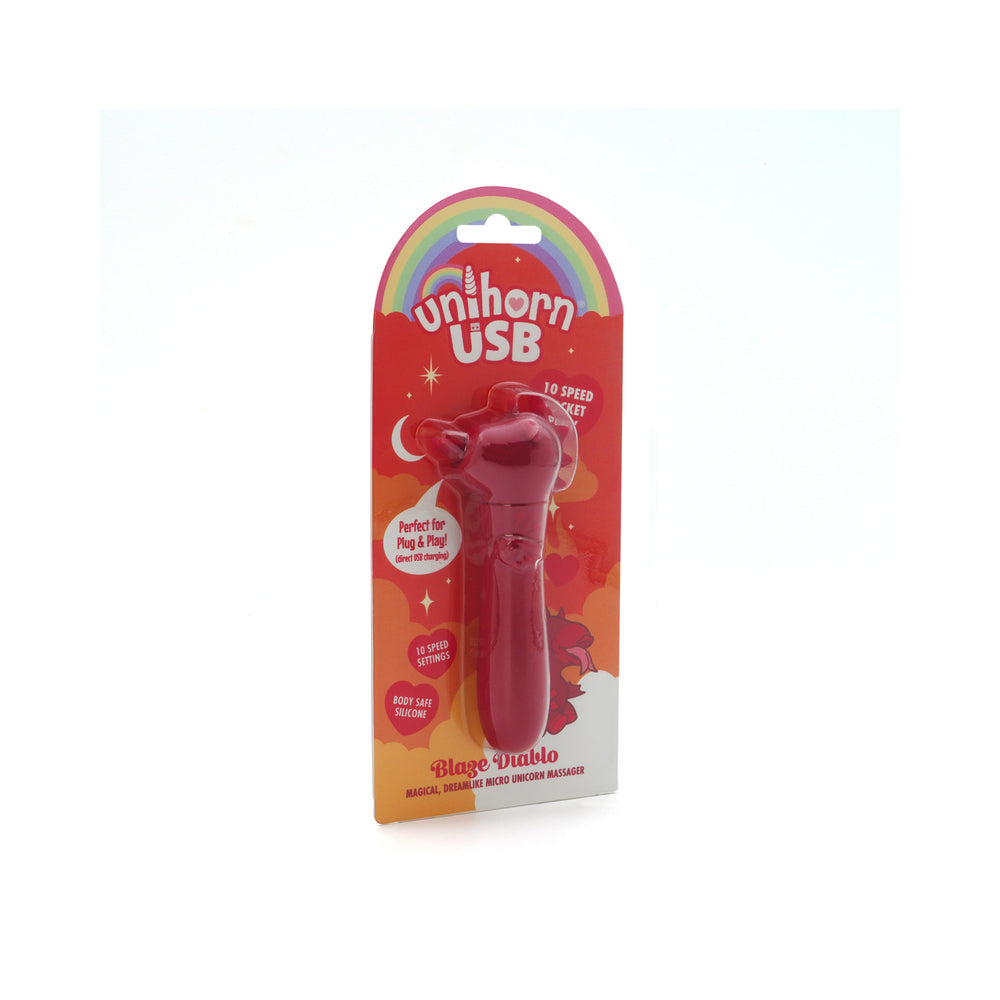 Creative Conceptions - Unihorn USB Bullet Blaze Diablo Dark Red - Vibrators - Silicone