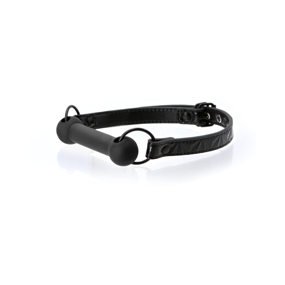 NS Novelties - Sinful Silicone Bar Gag Black - Bondage & Fetish Toys - Silicone