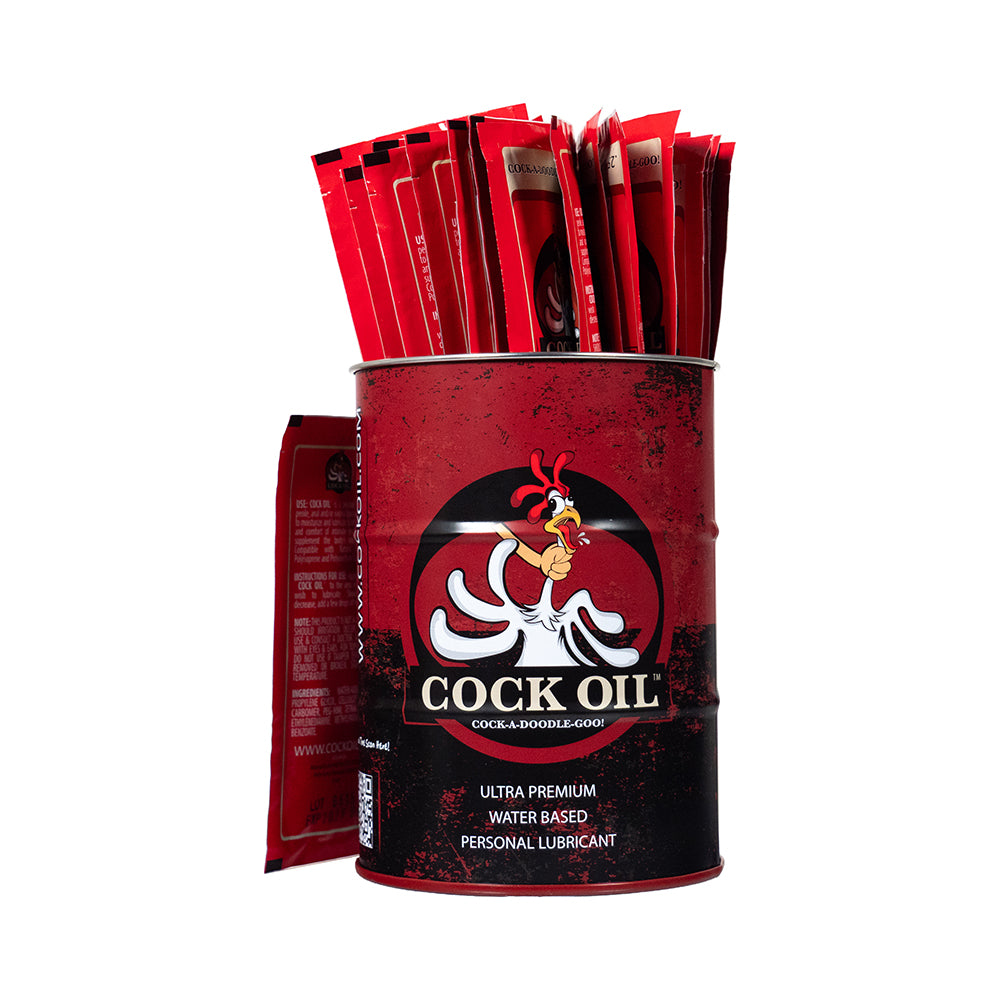 Cock Oil - Cock Oil Branded Collector''s Edition Drum with 25 Foil Packets - Lubricants, Creams & Glides