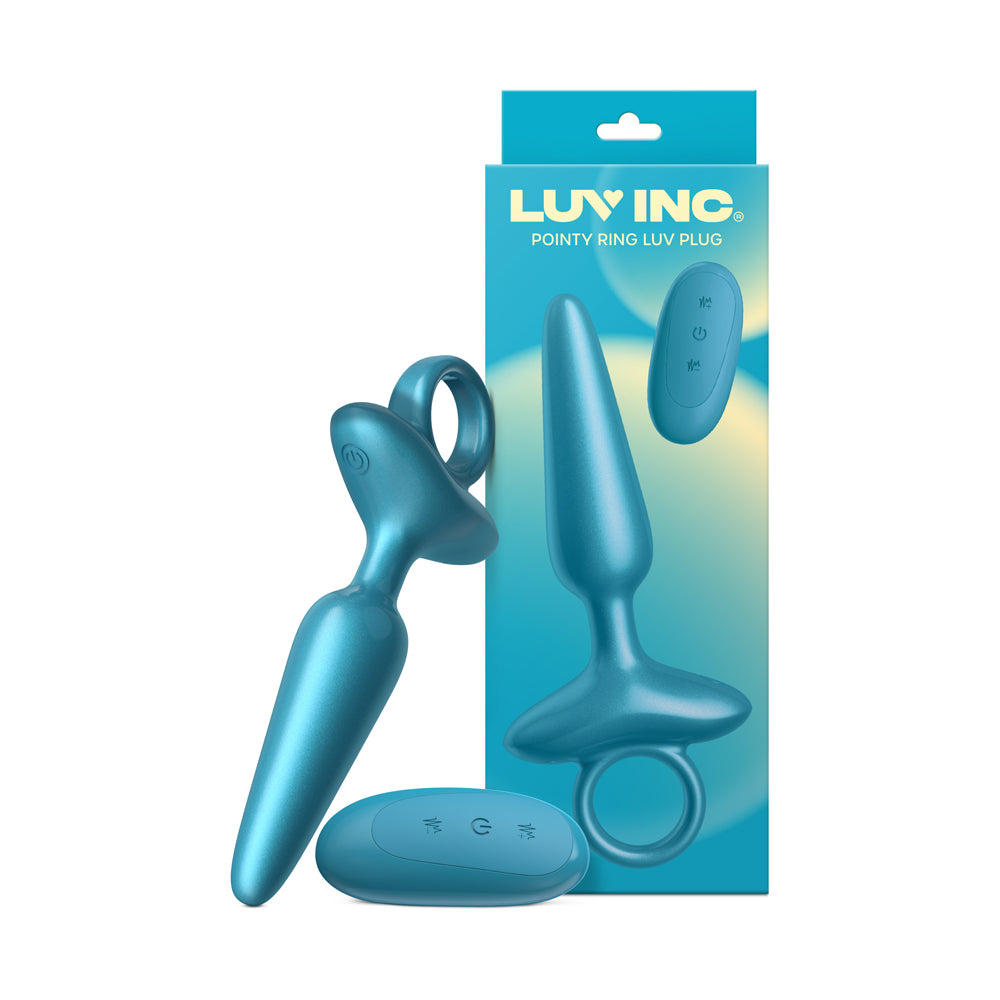 Luv Inc. - Luv Inc. Pr37: Pointy Ring Luv Plug Metallic Blue - Anal Toys & Stimulators - Silicone