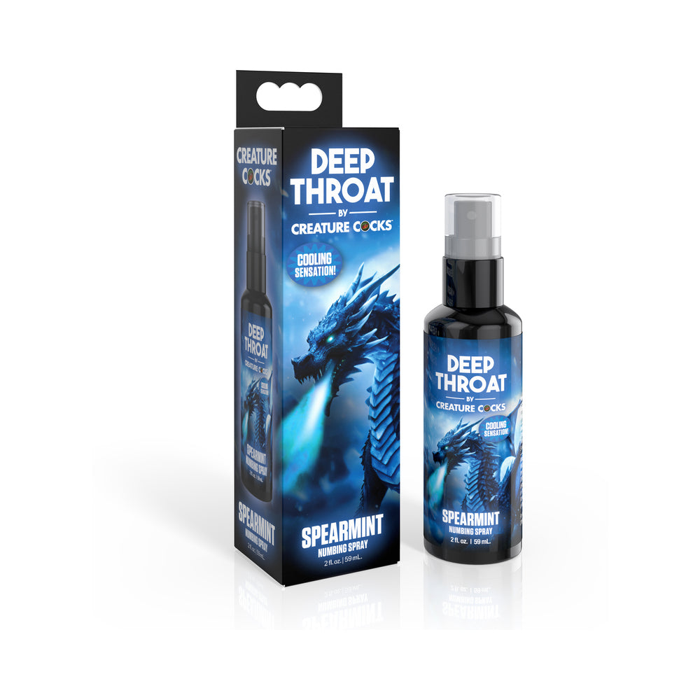 XR Brands - Creature Cocks Throat Numbing Spray Spearmint 1 oz. - Supplements & Enhancers - Liquid