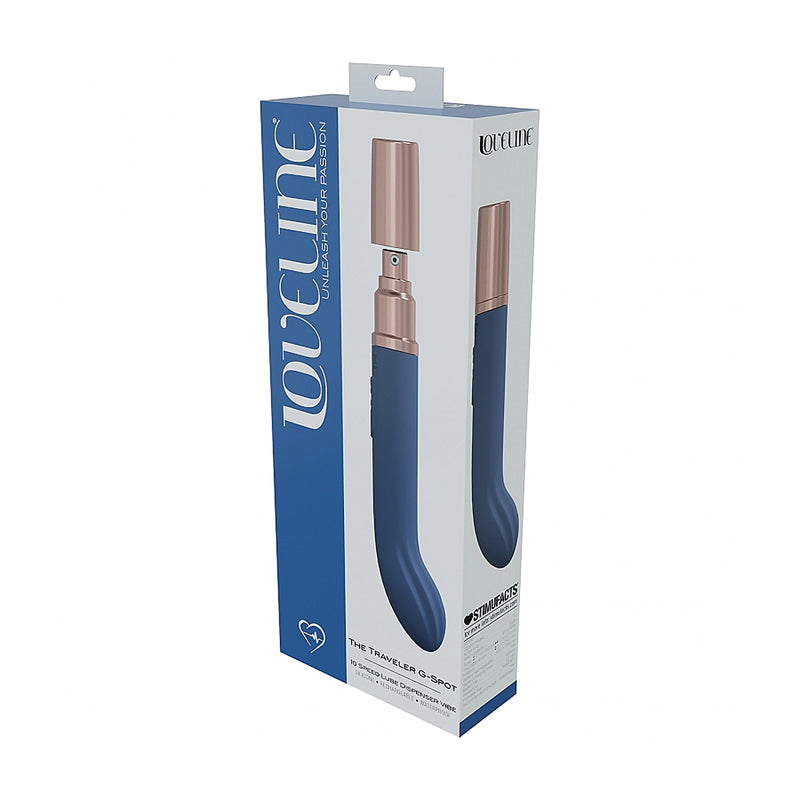 Shots - LoveLine Traveler G-Spot Silicone Rechargeable Splashproof Blue/Grey - Vibrators - Silicone