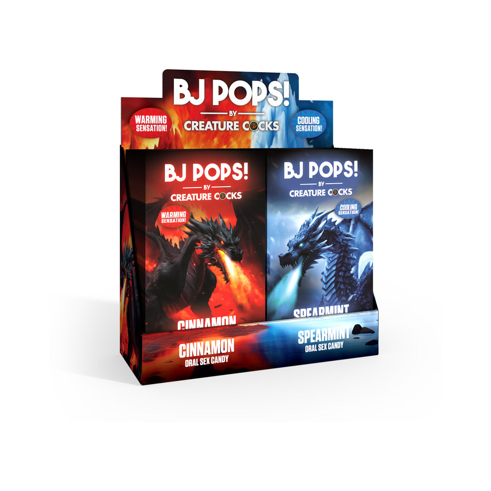 XR Brands - Creature Cocks BJ Pops! Cinnamon/Spearmint 24-Piece POP Display - Novelties & Games