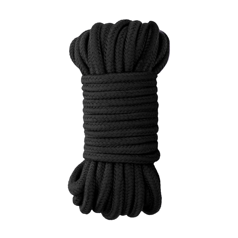Shots - Ouch! Black & White Japanese Rope 10 m / 33 ft. Black - Bondage & Fetish Toys - Silk