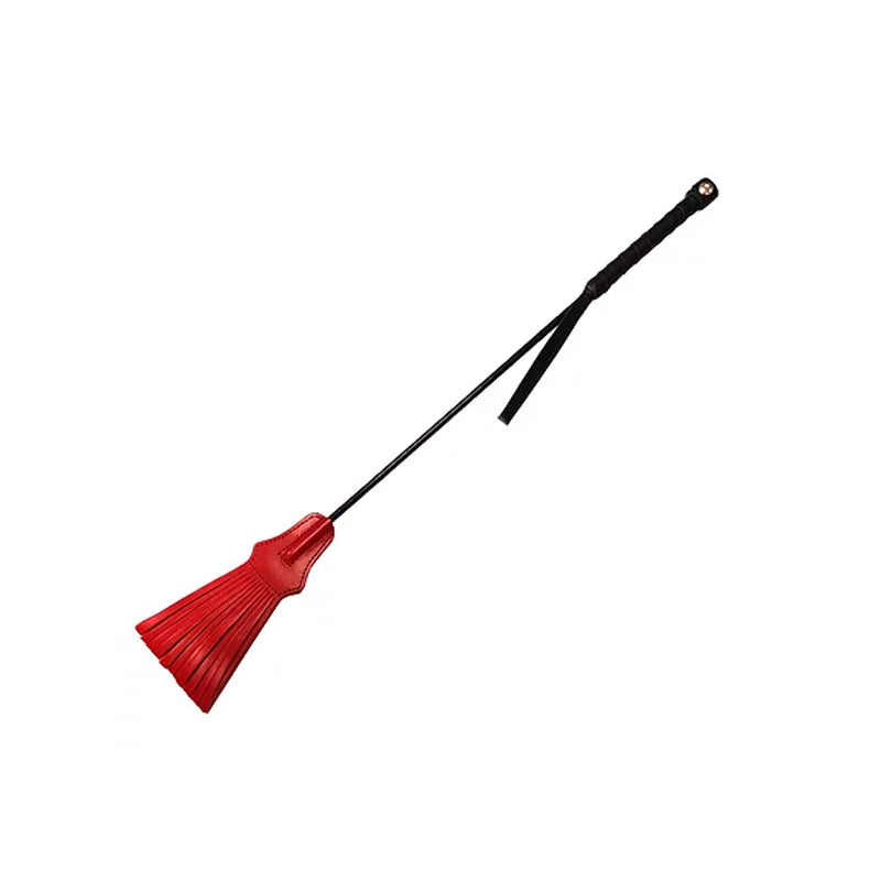 Rouge Garments - Rouge Tasseled Riding Crop Red - Bondage & Fetish Toys - Leather