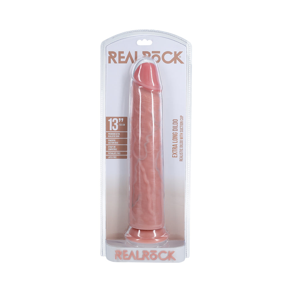 Shots - RealRock Extra Long 13 in. Dildo Beige - Dildos - PVC