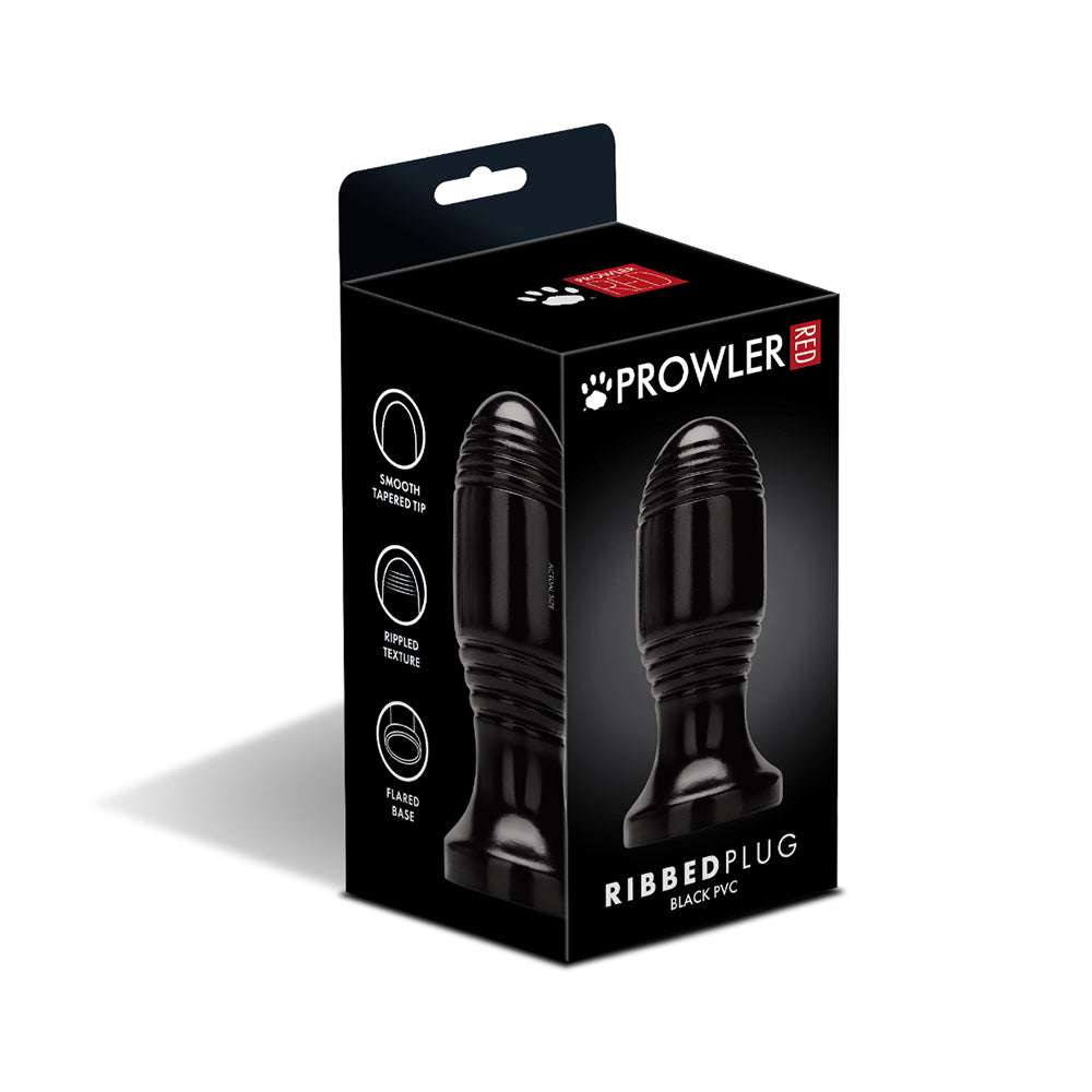 Prowler RED - Prowler RED Ribbed Plug Black - Anal Toys & Stimulators - PVC
