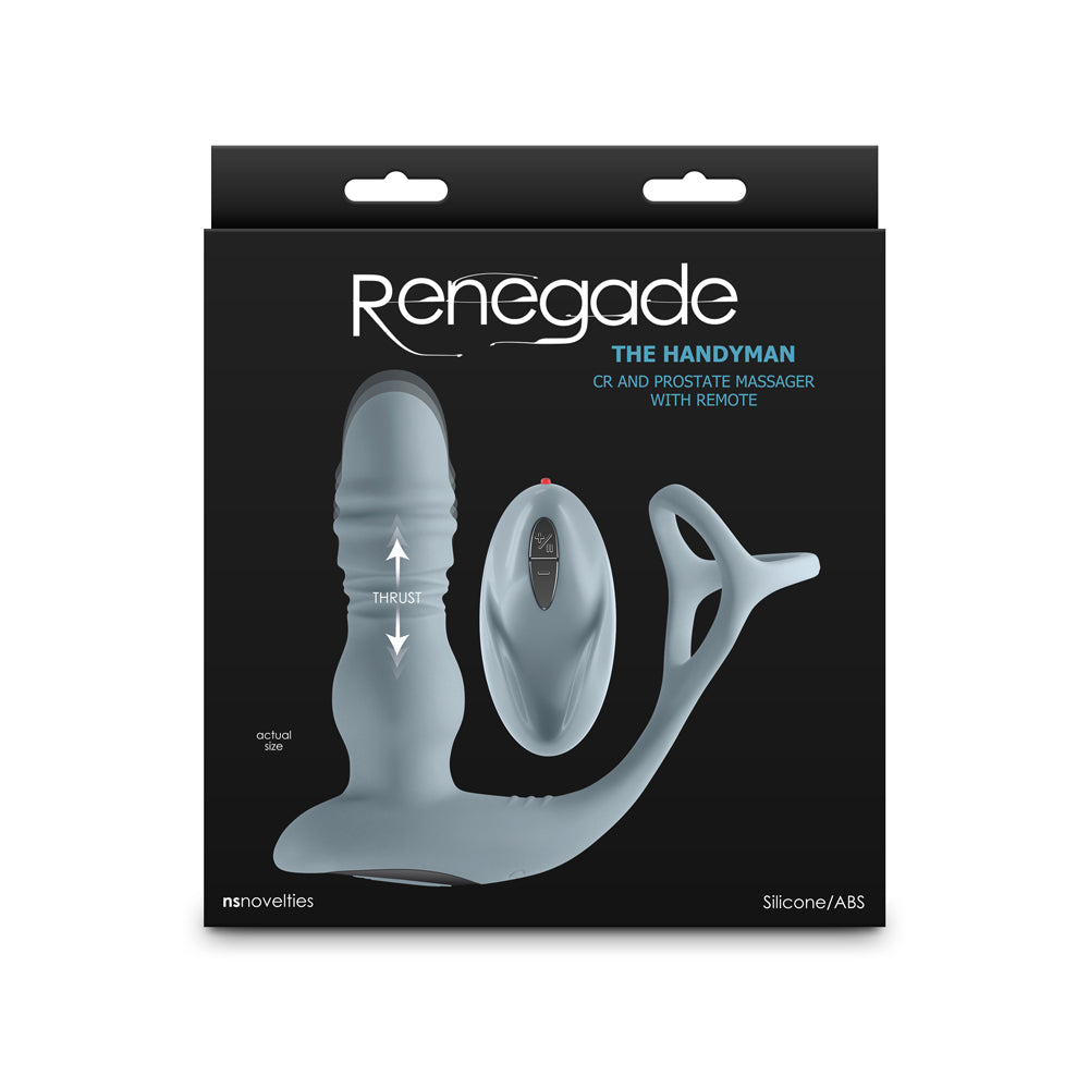 NS Novelties - Renegade The Handyman Gray - Anal Toys & Stimulators - Silicone